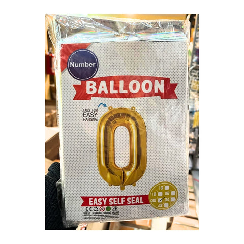 Globo número #32in (80cm) Dorado Oro