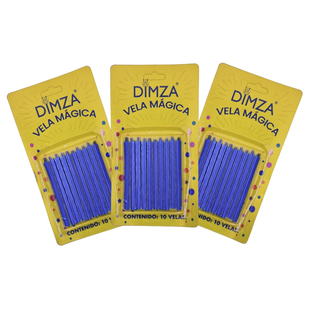 Vela Mágica color solido azul