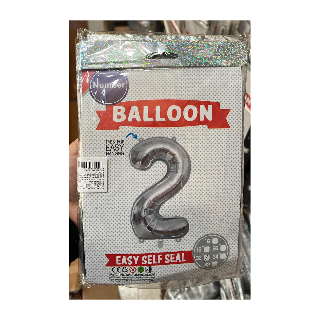 10 Piezas Globo de número #16in (40cm)
