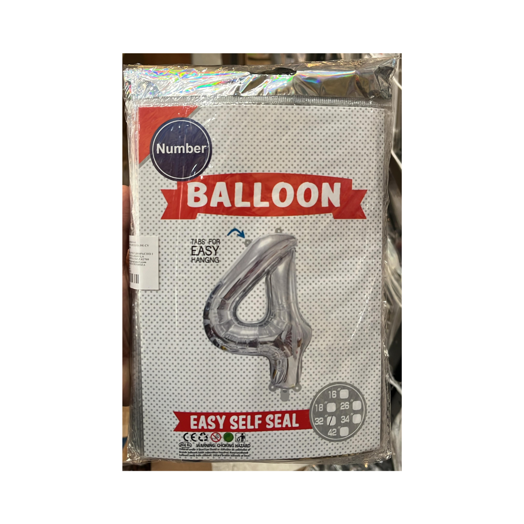 10 Piezas Globo de número #16in (40cm)