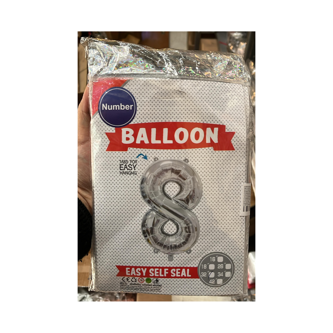 10 Piezas Globo de número #16in (40cm)