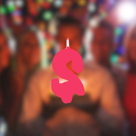 Vela de número para pastel solido color rosa