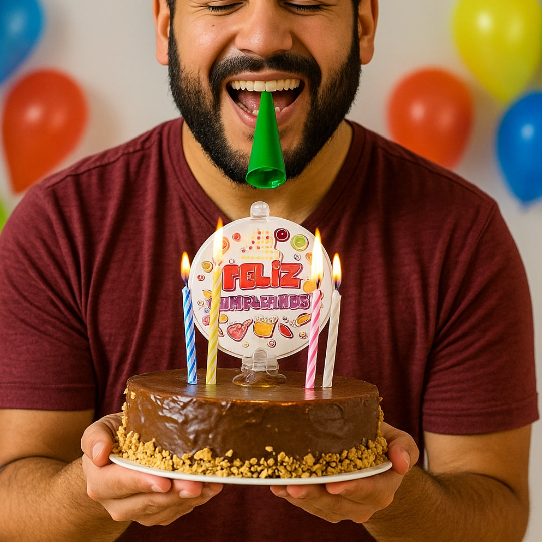 Vela De Cumpleaños Circular Luz Led Dimza