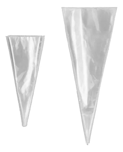 Bolsa de cono para dulce micras 30. Paquete de 1000 pzas.