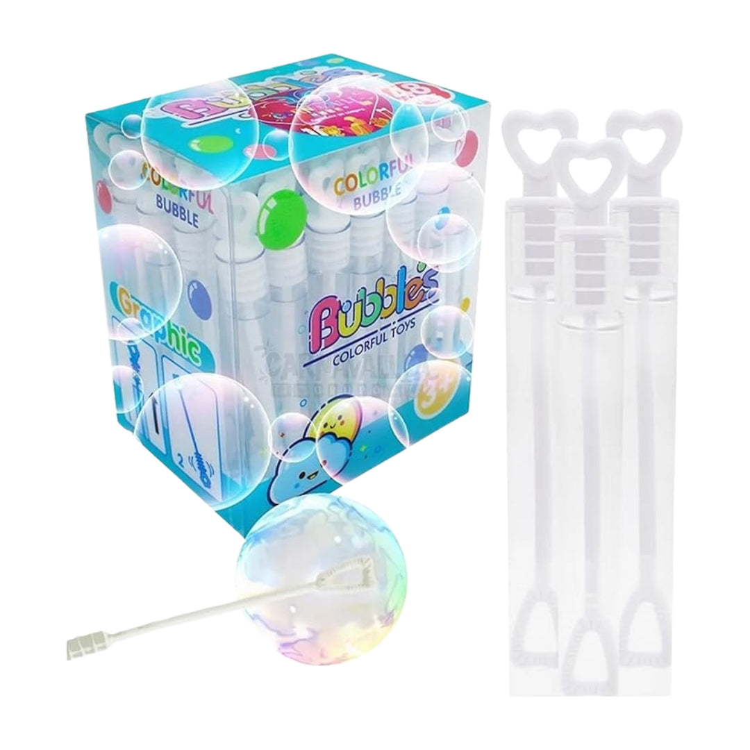 48 Burbujeros Tapa De Corazón Transparente Para Eventos