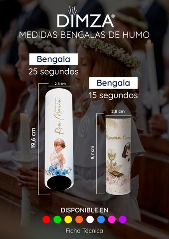 Bengalas humo personalizadas de 15 segundos