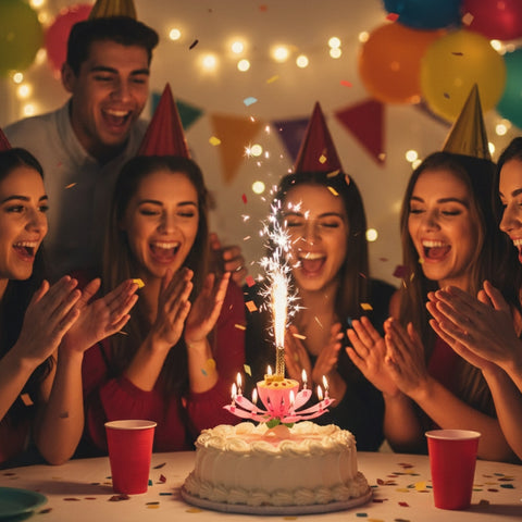 Vela Flor Musical Para Cumpleaños