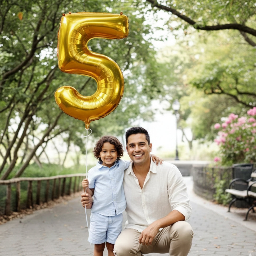 Globo número #32in (80cm) Dorado Oro