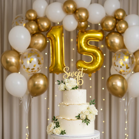 Globo número #32in (80cm) Dorado Oro