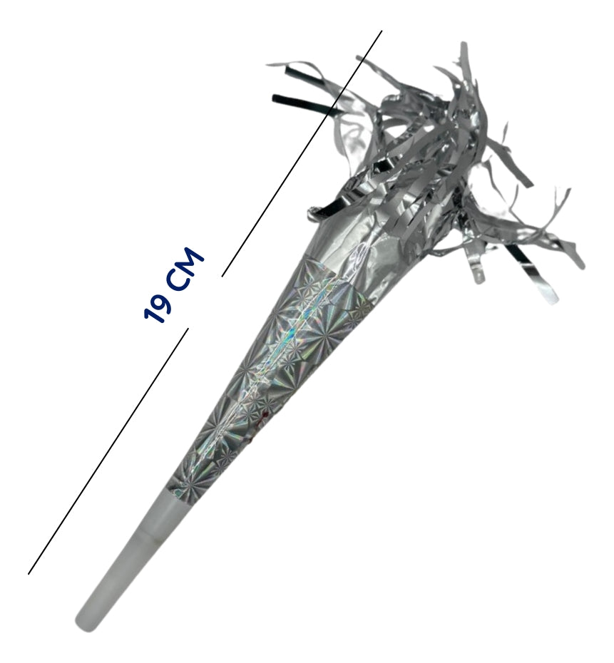 144 Pzas Trompetas Cornetas Silbato Papel Metálico