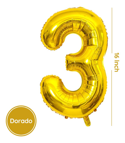 Globo número #32in (80cm) Dorado Oro