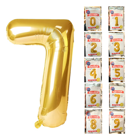 Globo número #32in (80cm) Dorado Oro