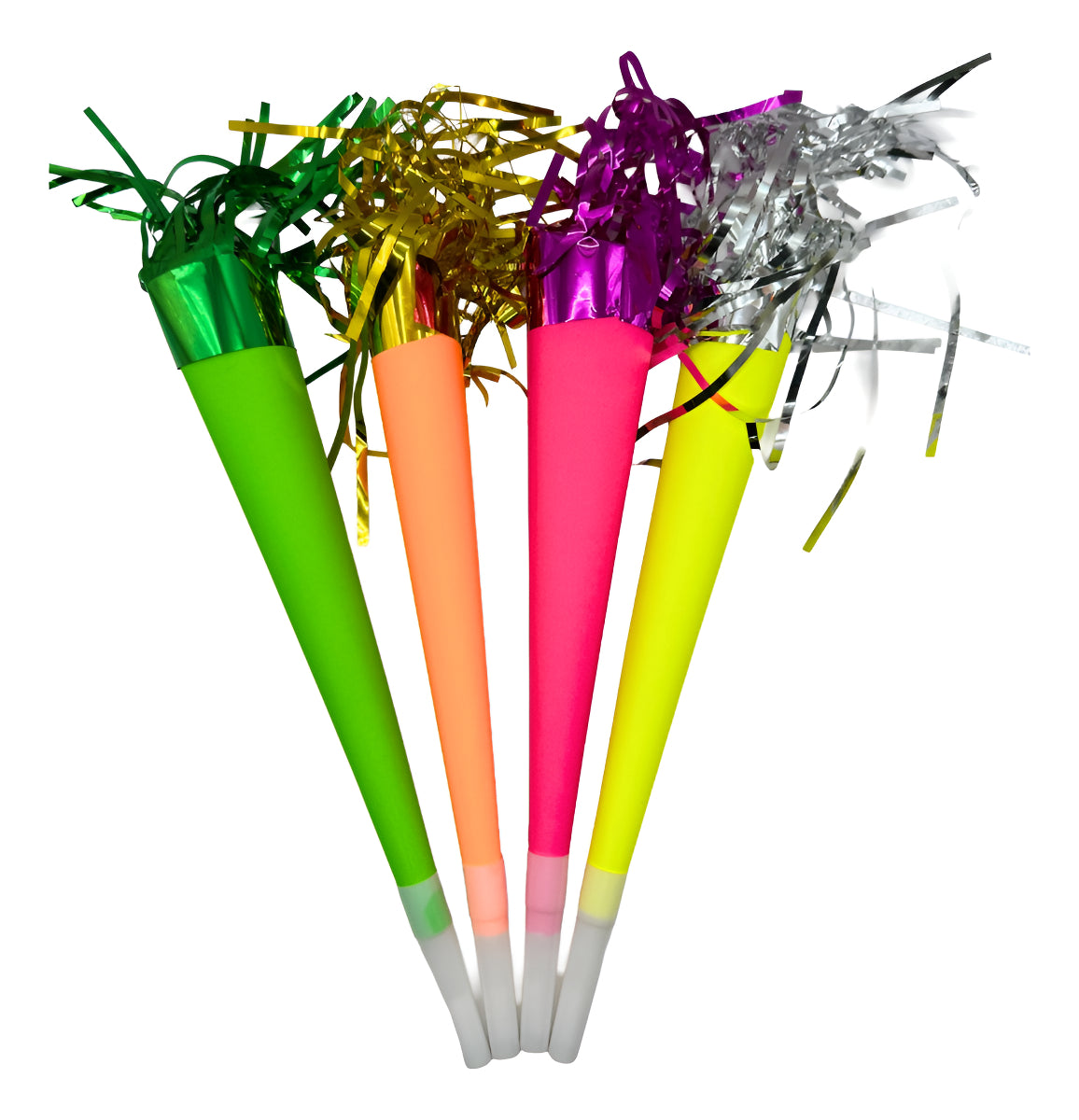 Trompetas Cornetas Silbato Fiesta 50 Pzas Neón