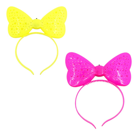 Diadema Led De Mimi Con Moño Luminoso