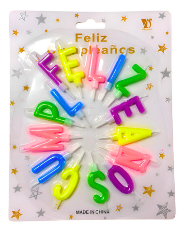 Vela Letrero Feliz Cumpleaños Para Pastel Y Fiesta