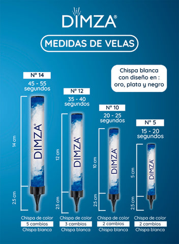 Vela mágica plata (Luz blanca)