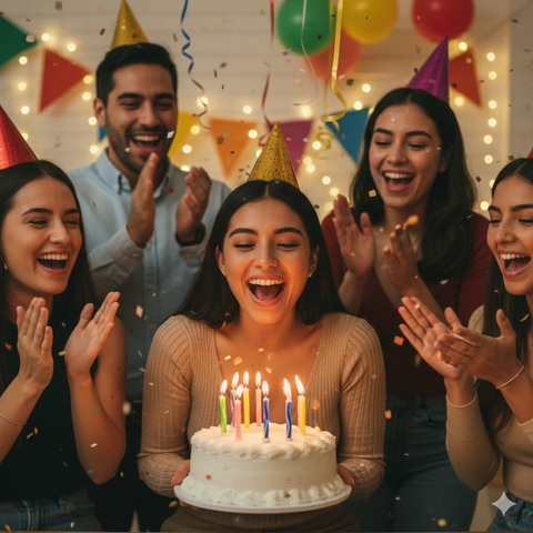 Velas De Cumpleaños Caramelo De Colores Con Base