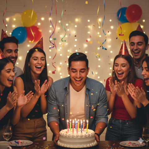 Velas De Cumpleaños Caramelo De Colores Con Base